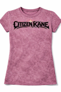 Citizen Kane Logo Mineral Wash Tee – Mauve Baby Doll